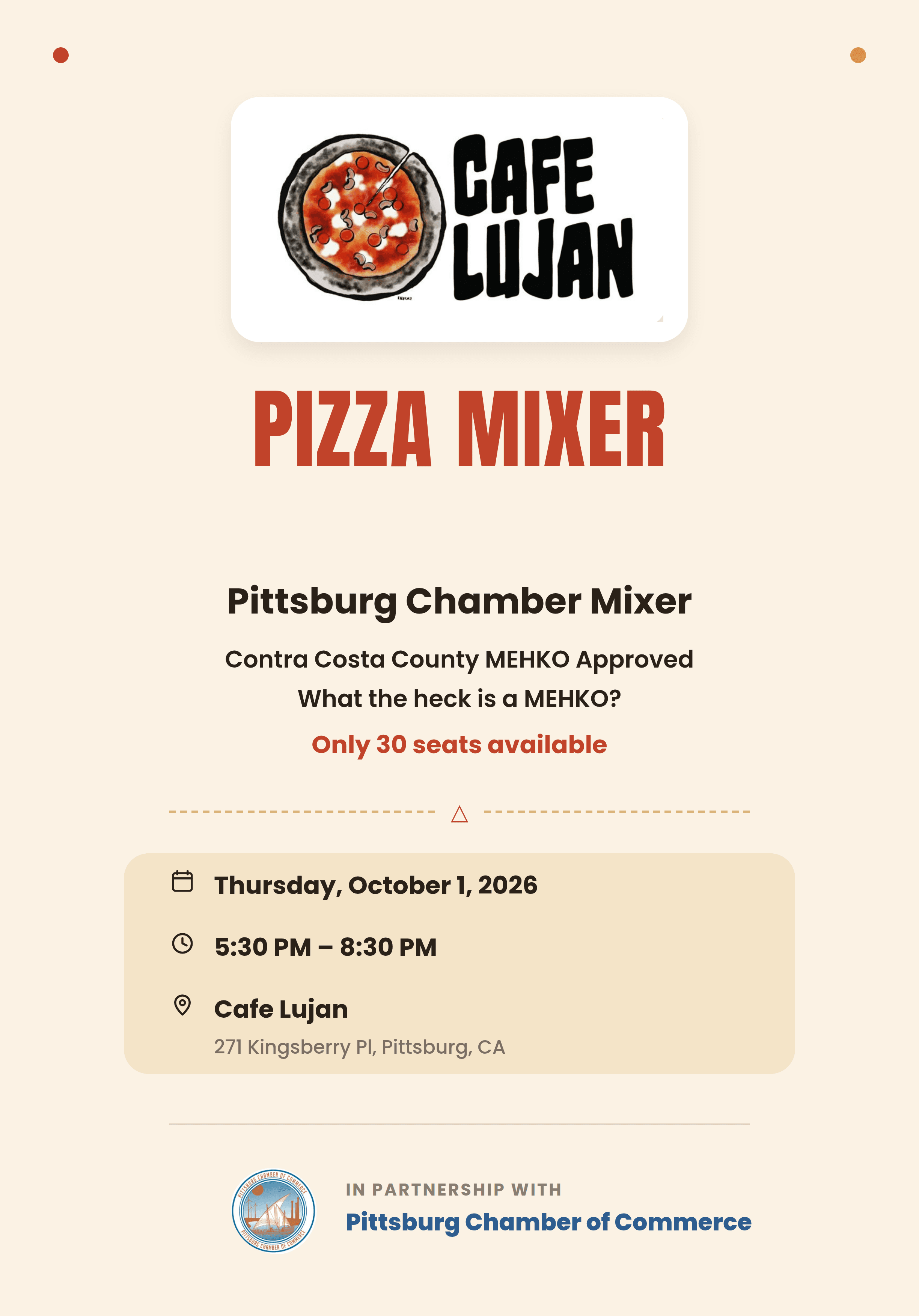Mixer de la Cámara de Comercio en Cafe Lujan